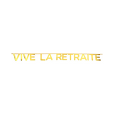 Bannière en or - Vive la retraite - Blanc